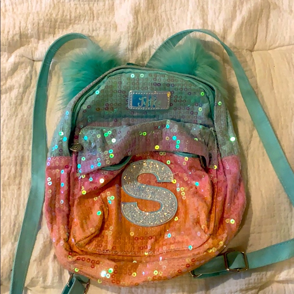 Cute girls sparkly justice backpack!